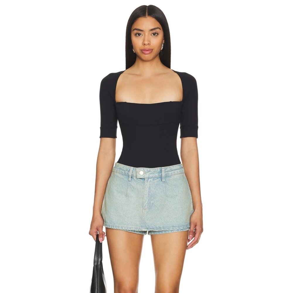 Free People Everly Square Neck Bodysuit NWT